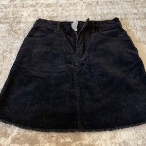 Brandy Melville corduroy black mini skirt